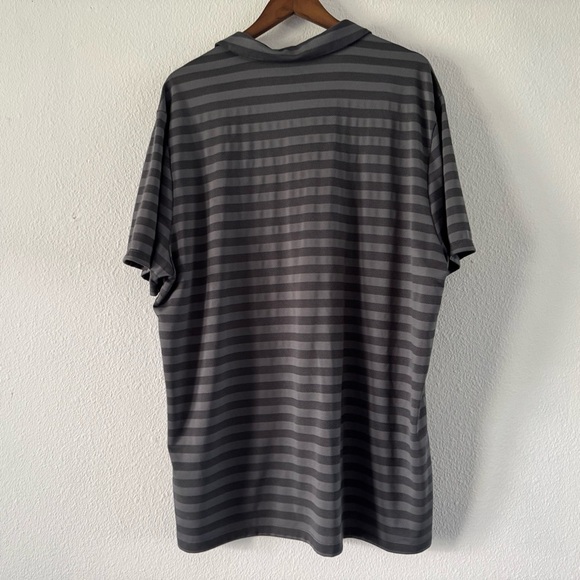 Nike Men's Golf Dark Gray Striped Polo Shirt Drifit XXL EUC - Picture 11 of 12